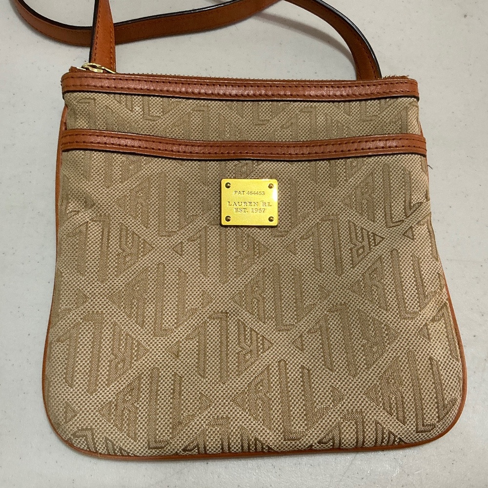 Lauren Ralph Lauren Signature Canvas Swing Pack Crossbody
